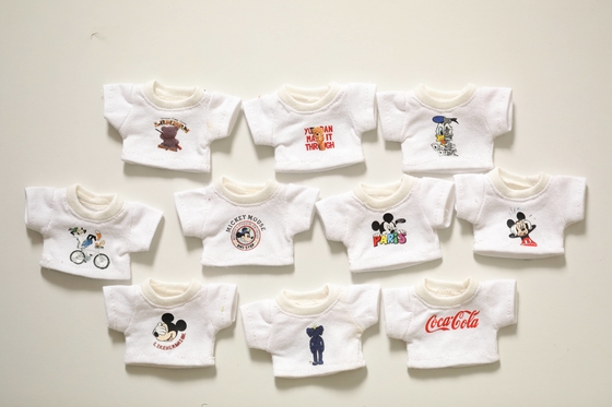 T-shirt de boneca de urso de pelúcia trajes de capoeira roupa de boneca removível personalização