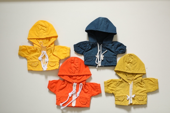 Personalização Brinquedos de pelúcia urso jeans trench casaco jeans trocar brinquedos para crianças