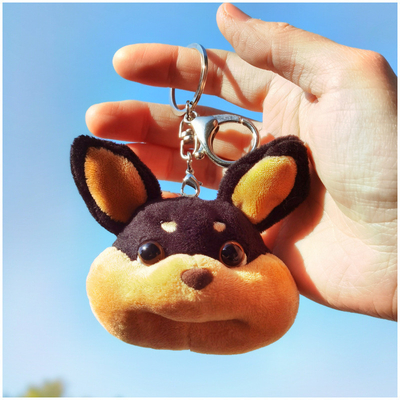 Carinhosos algodão personalizado boneca de pelúcia chave de cachorro para decoração de saco