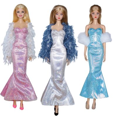 Cor rosa Moderno 11,5 polegadas rosa vestido de coleção boneca para bonecas