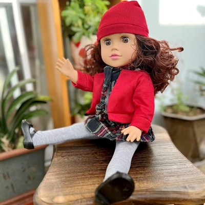 45cm de vinil silicone boneca bonita brinquedos de som logotipo personalizado para crianças educacional