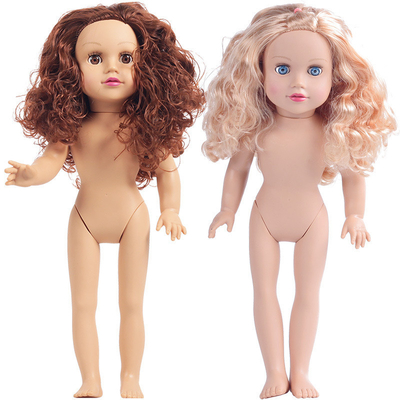 Costumes personalizados Outfits 18 polegadas boneca afro-americana 45cm boneca para meninas pele branca marrom