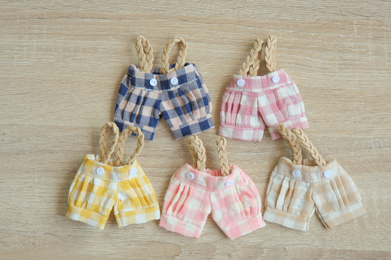 Roupas de boneca de algodão Mini Manga longa bolsas de vestido acessórios de boneca