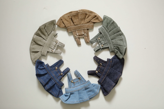 Personalização Brinquedos de pelúcia urso jeans trench casaco jeans trocar brinquedos para crianças