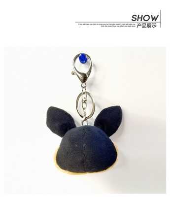Carinhosos algodão personalizado boneca de pelúcia chave de cachorro para decoração de saco