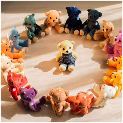Animais de pelúcia personalizados boneca de pelúcia de urso articulado cadeia de chaves animais de pelúcia brinquedos