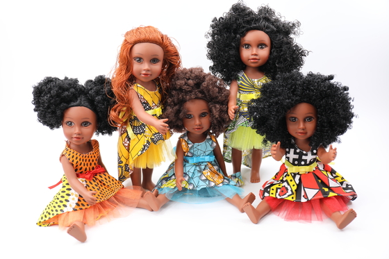 Brinquedos de vinil de 35cm Brinquedos negros africanos para crianças