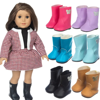 Acessórios de boneca ODM 18 polegadas American Girl Botas de boneca Botas de 45cm Vestido de Inverno Botas de boneca