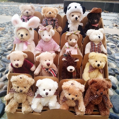 Cor-de-rosa ou design personalizado brinquedo macio Teddy Bear chaveiro para presente de aniversário